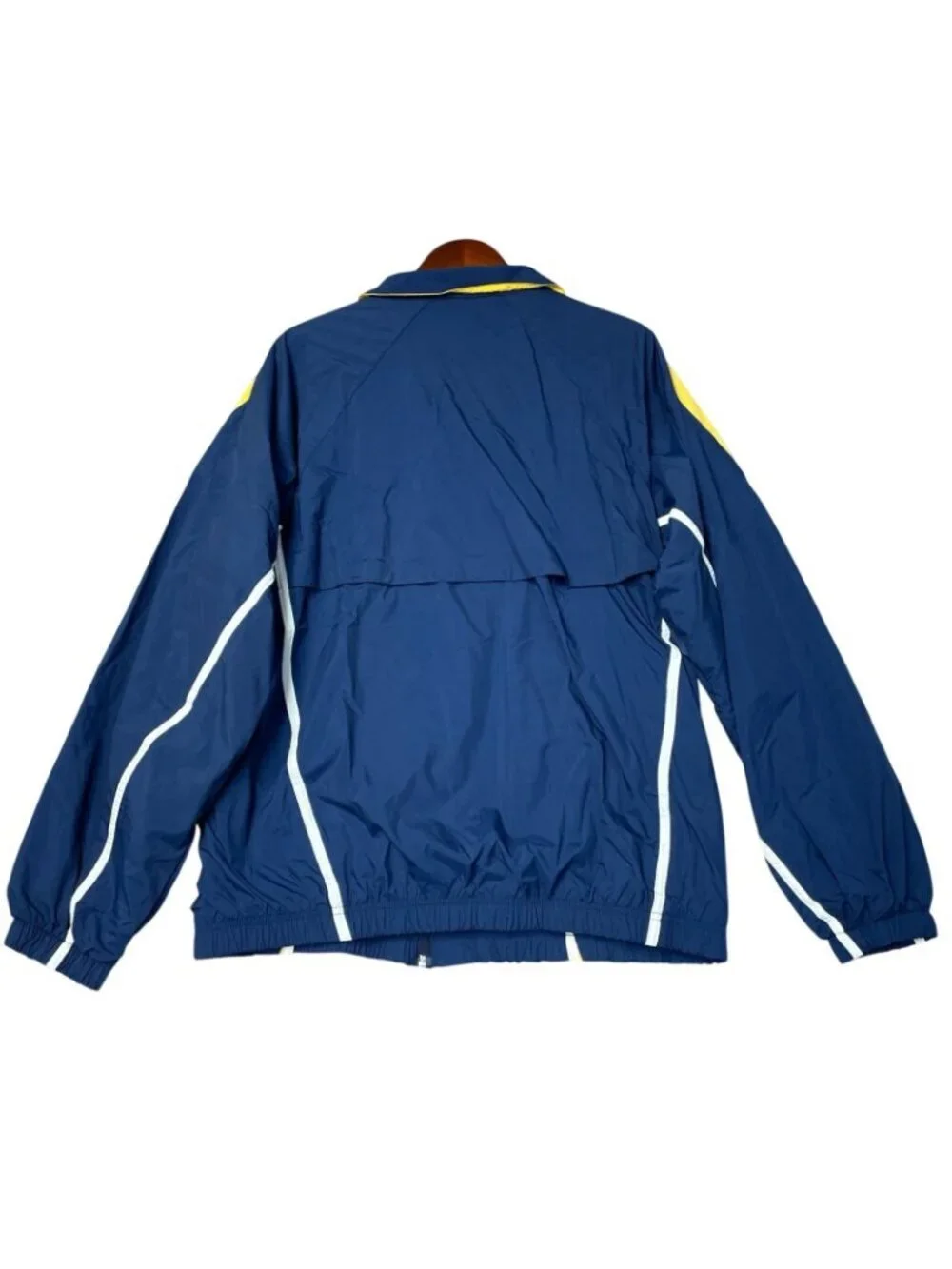 Speedo Men's XL Blue & Yellow Nylon Half-Zip Windbreaker Jacket i2054